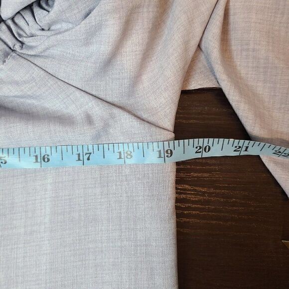 Chambray Grey-Blue Off-Shoulder Ruffle Dress - NWT - M - Picture 8 of 13